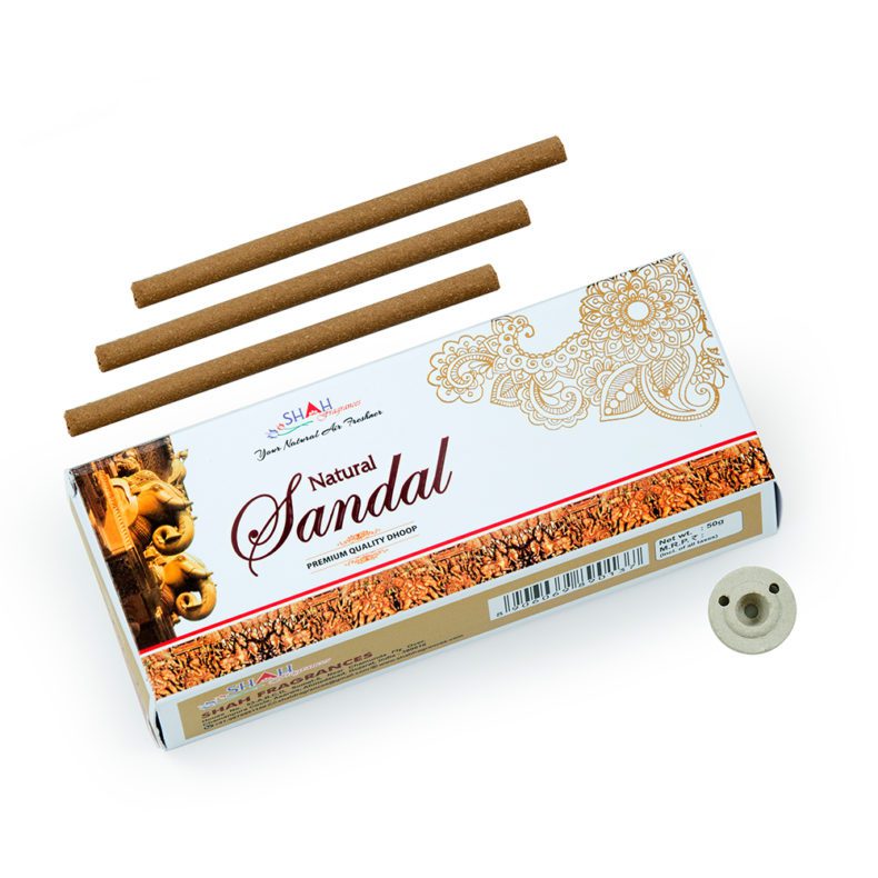 Natural Sandal 50 Gram Dhoop Box Shah Fragrances